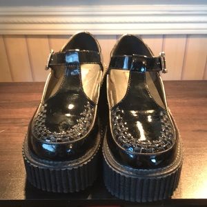 Demonia Mary Jane cutout Platform Creepers